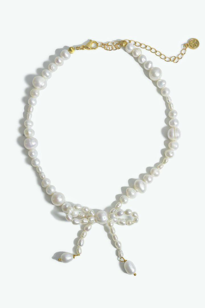 Little Bow Pearl Choker