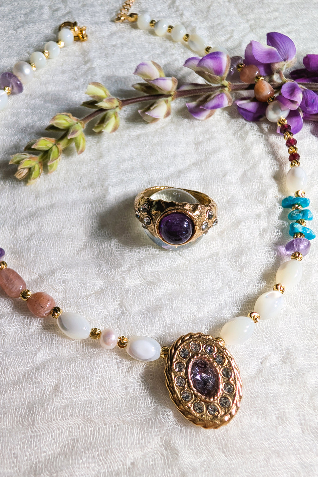 The Gia Mixed Stone Necklace