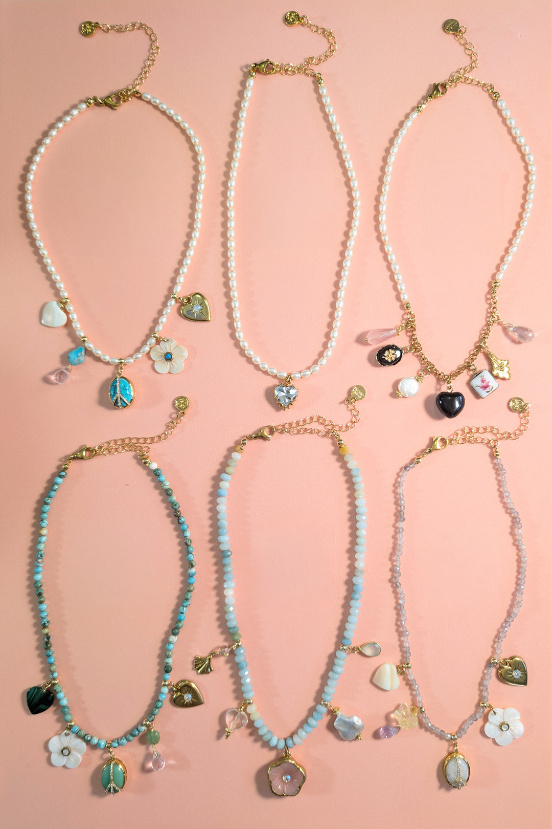 Sample Sale - Beaded Gemstone Necklaces Set 7