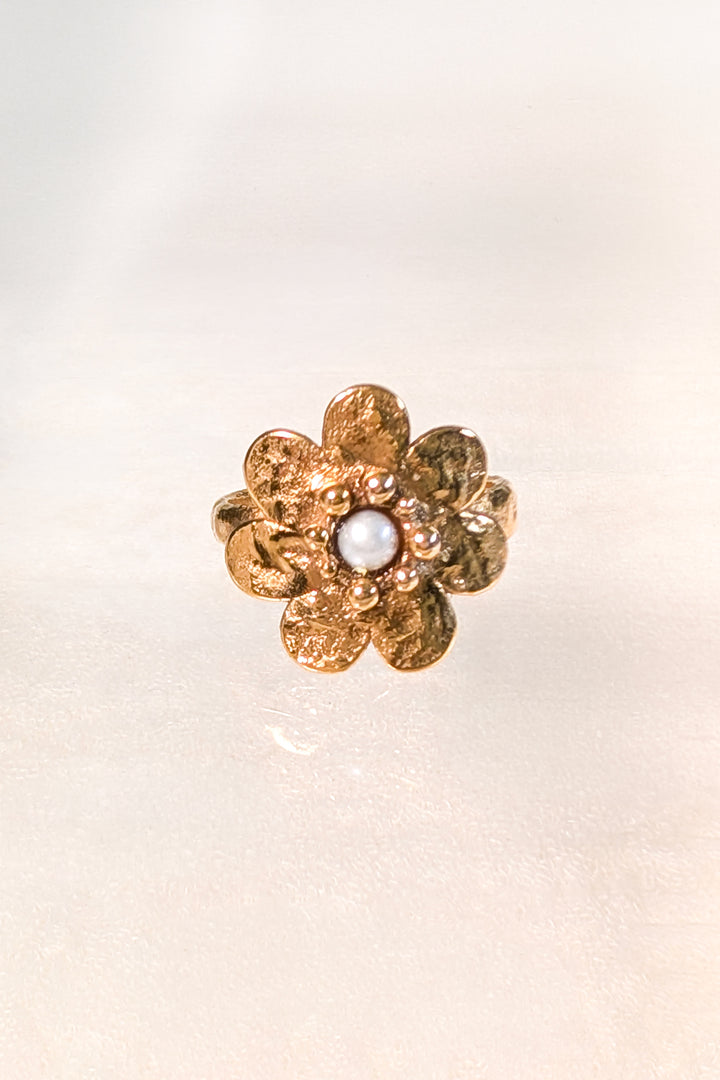 The Hammered Bloom Ring