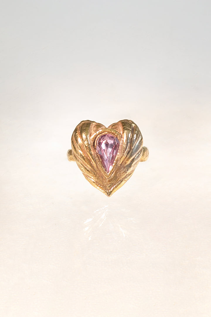 The Ribbed Heart Ring