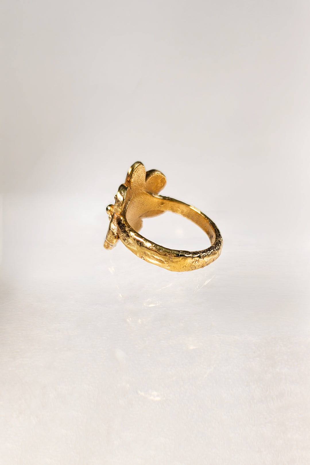 The Hammered Bloom Ring