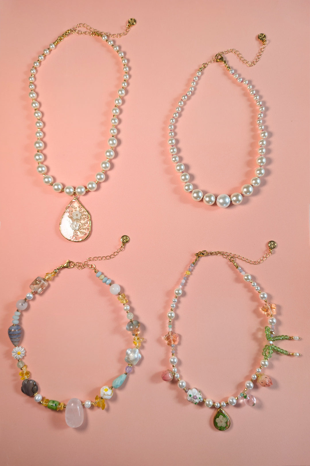 Sample Sale - Pearl Beaded Necklaces Set 4