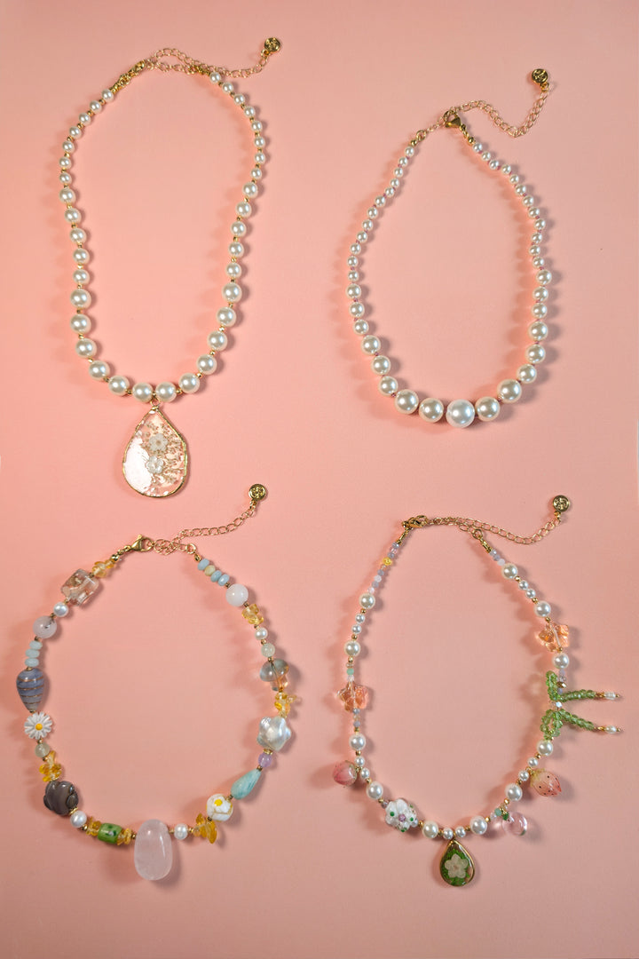 Sample Sale - Pearl Beaded Necklaces Set 4